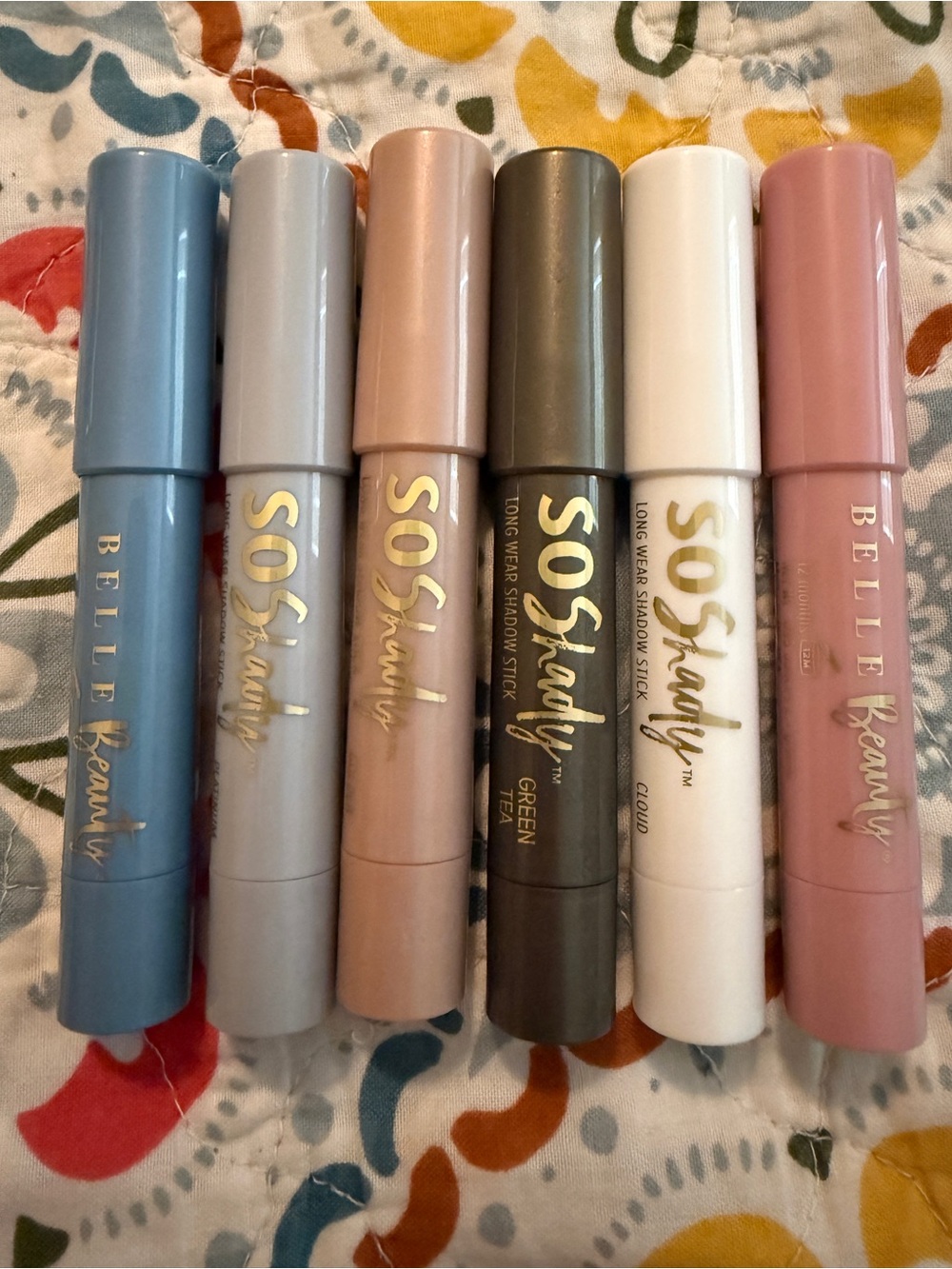 Belle Beauty - 6 pack eyeshadow sticks. All new.